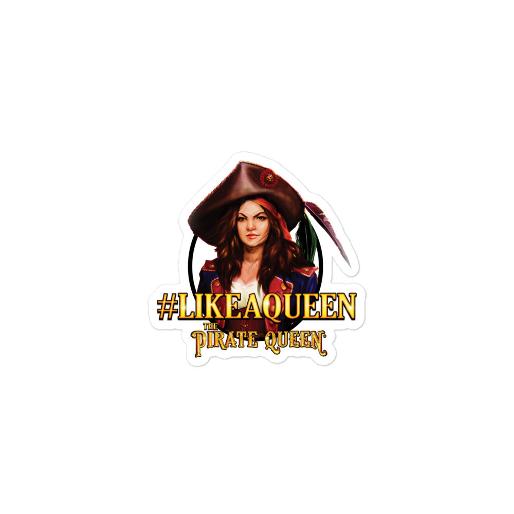 #LikeAQueen Color Head Shot Bubble-free stickers