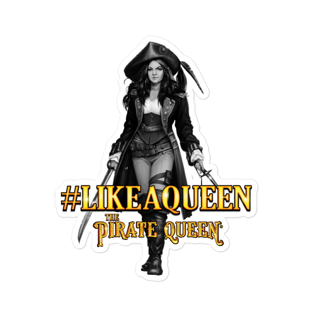 #LikeAQueen Grayscale Bubble-free stickers