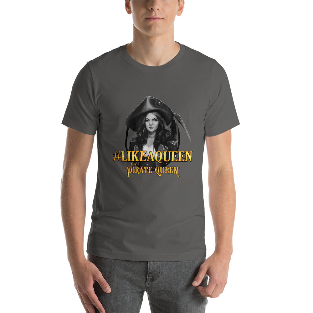 #LikeAQueen Grayscale Head Shot Unisex t-shirt