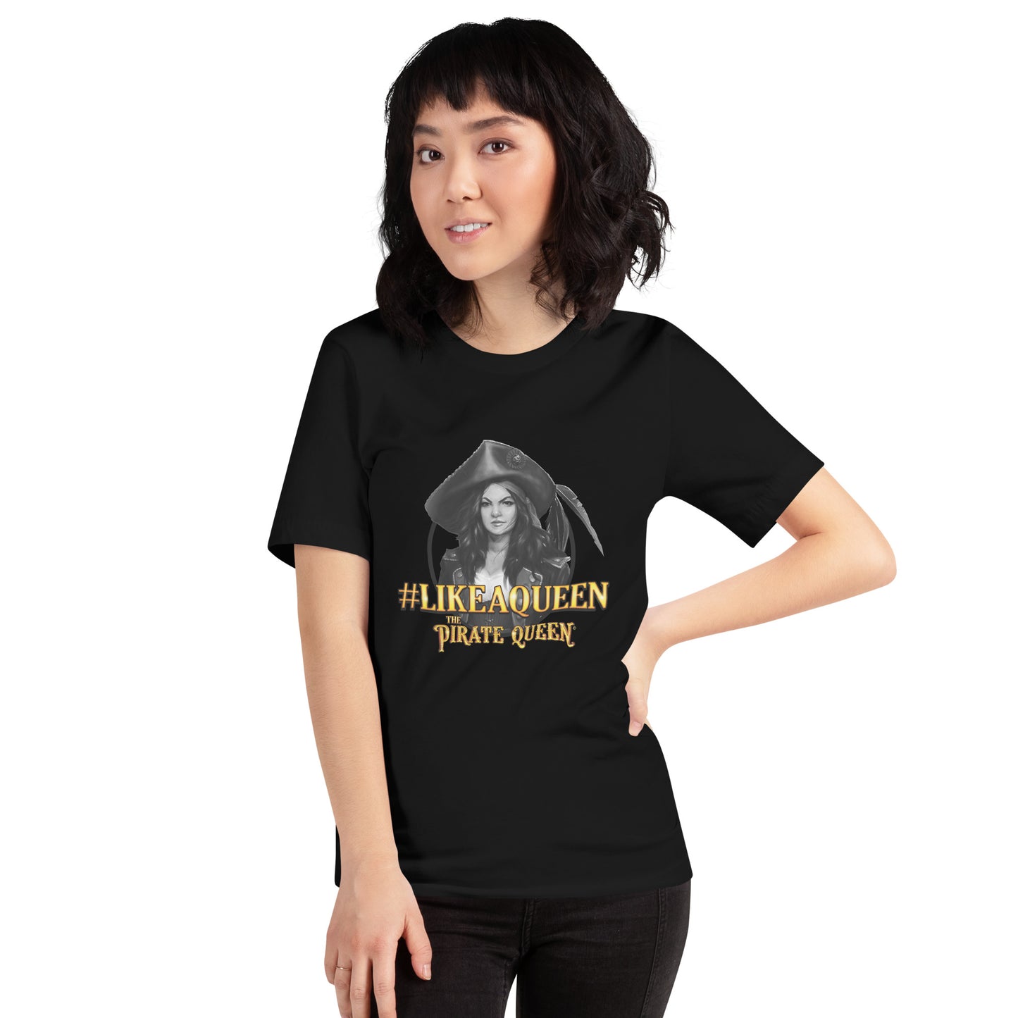 #LikeAQueen Grayscale Head Shot Unisex t-shirt
