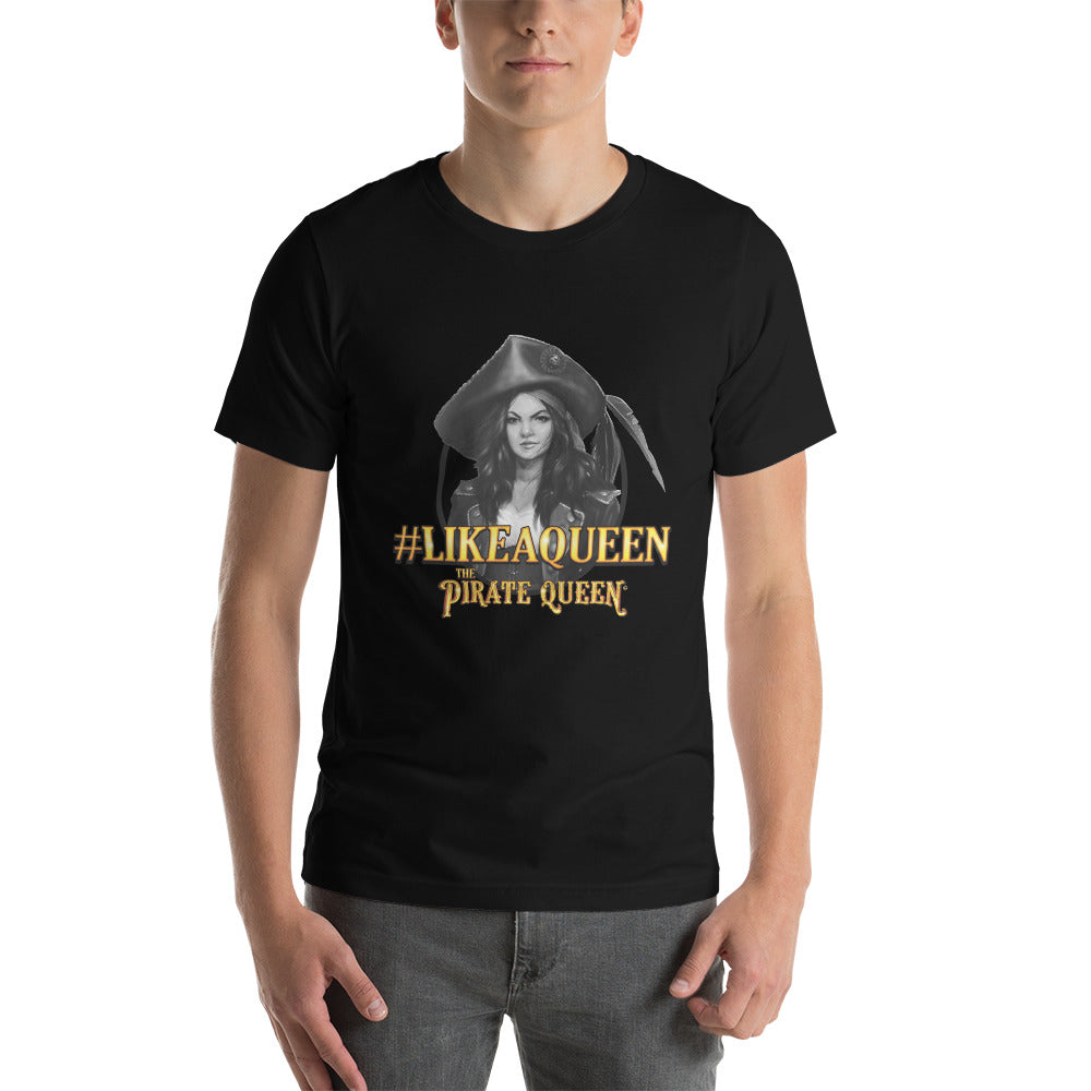 #LikeAQueen Grayscale Head Shot Unisex t-shirt