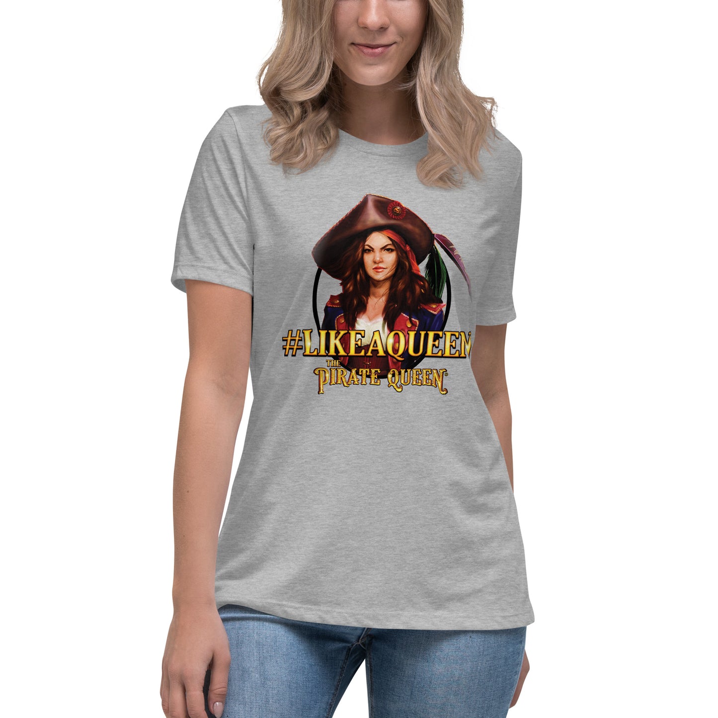 #LikeAQueen Color Head Shot Women's Relaxed T-Shirt