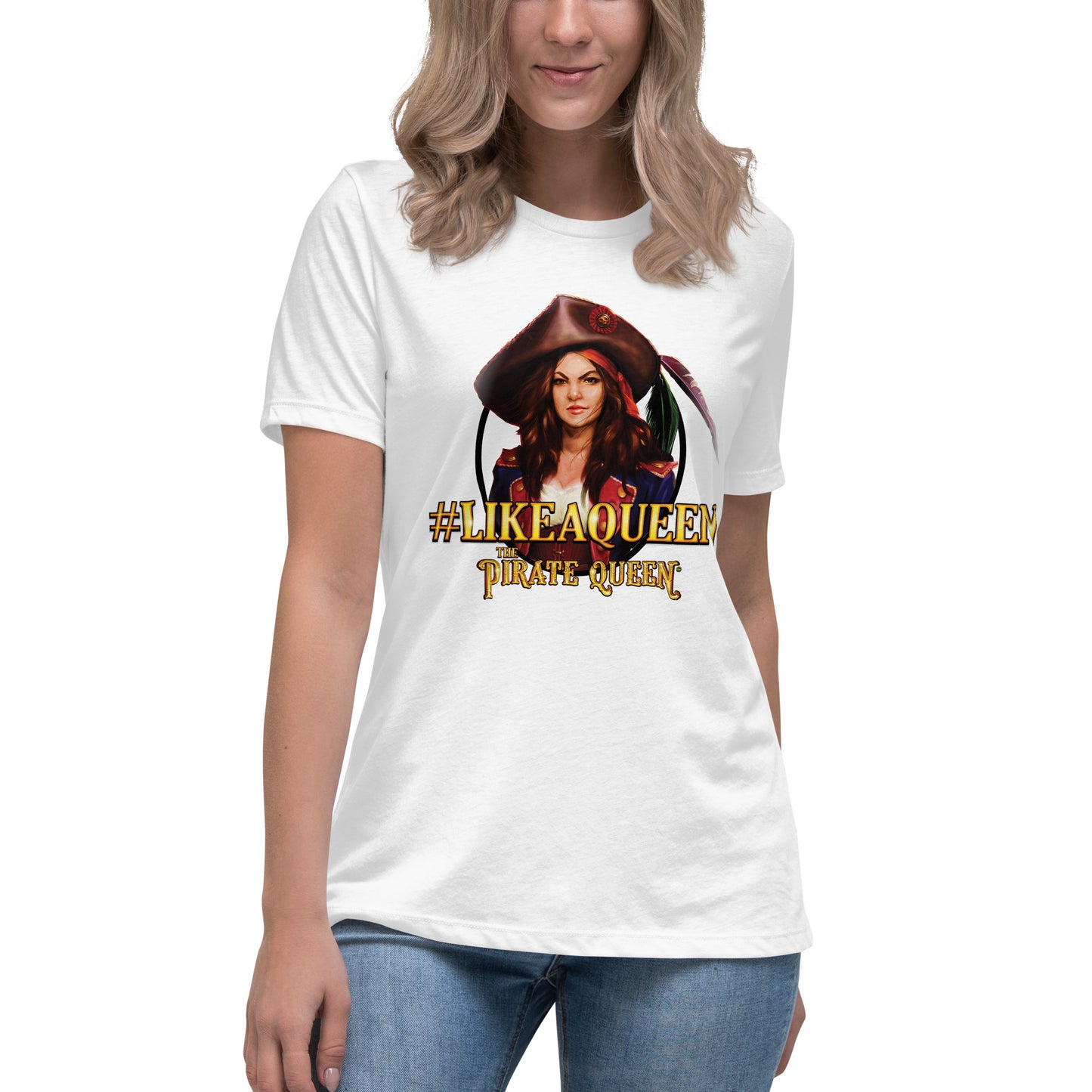 #LikeAQueen Color Head Shot Women's Relaxed T-Shirt