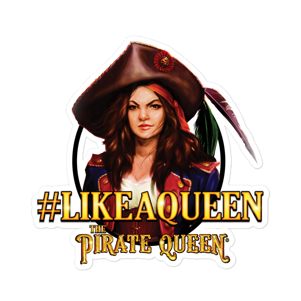 #LikeAQueen Color Head Shot Bubble-free stickers